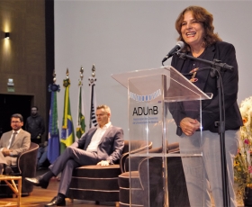 Aula Inspira UnB 2023-1 “Queremos te encontrar” com o Ministro dos Direitos Humanos e da Cidadania, Silvio Almeida. Foto: Beto Monteiro/Ascom UnB. 27/03/2023